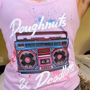 ISO this Dougnuts & Deadlifts tank
